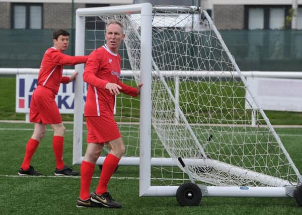 Shocking images of Scottish Labour leader Jim Murphy blatantly moving the goalposts. Picture: Neil Hanna
