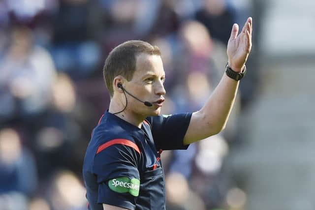 Willie Collum will referee the Champions League quarter-final between Monaco and Juventus. Picture: Greg Macvean