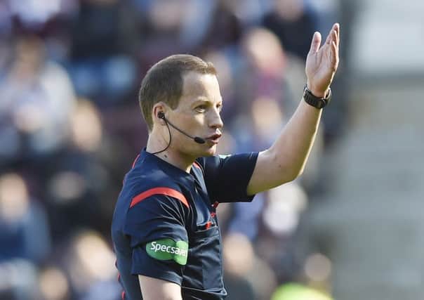 Willie Collum will referee the Champions League quarter-final between Monaco and Juventus. Picture: Greg Macvean