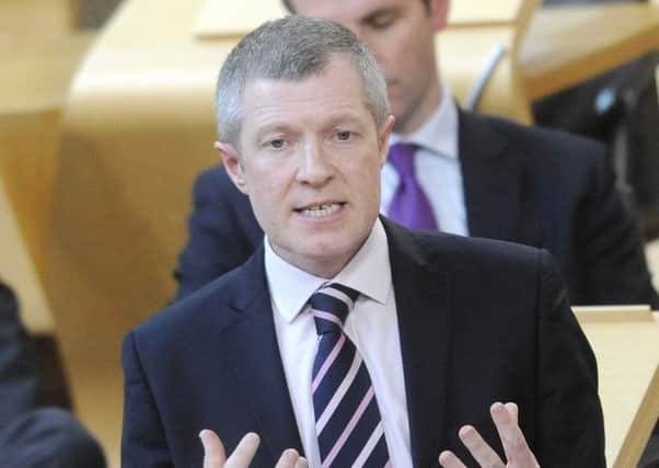 Willie Rennie debating in the chamber of the Scottish Parliament. Picture: Greg Macvean