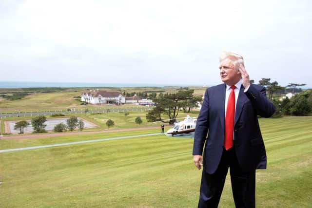 Donald Trump at Turnberry last July. Picture: John Devlin