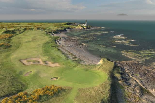 A graphic showing what the revamped ninth and tenth holes on the Ailsa Course at Turnberry will look like. Picture: Contributed