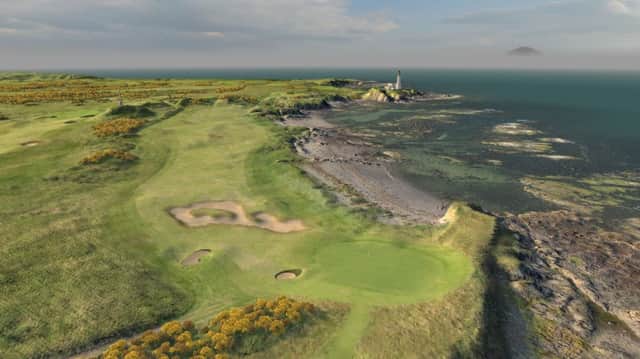 A graphic showing what the revamped ninth and tenth holes on the Ailsa Course at Turnberry will look like. Picture: Contributed