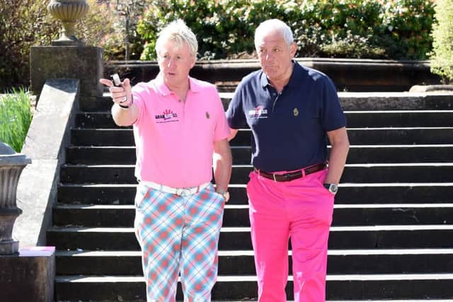 Walter Smith with Frank McAvennie at the John Hartson Foundation Golf Day at Mar Hall. Picture: SNS