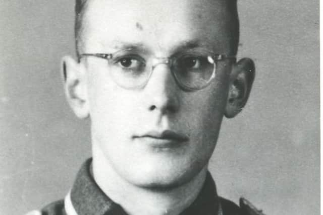 Former Auschwitz-Birkenau guard Oskar Groening as a young man in an SS uniform. Picture: AP