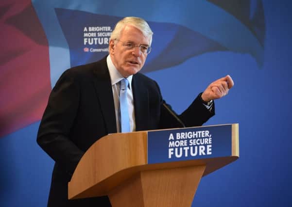 Former Prime Minister Sir John Major gives a speech in Solihull, West Midlands. Picture: PA