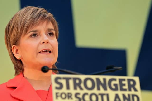 Nicola Sturgeon speaks at the SNP General Election Manifesto launch. Picture: Gordon Fraser