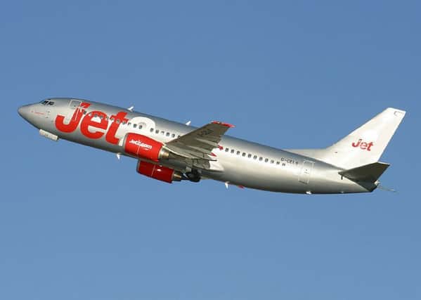 A Jet2 flight was overrun by a stag party on a flight from Glasgow to Alicante. Picture: Contributed