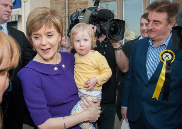 First Minister Nicola Sturgeon on a campaign walkabout in Portobello, Edinburgh. Picture: Andrew O'Brien