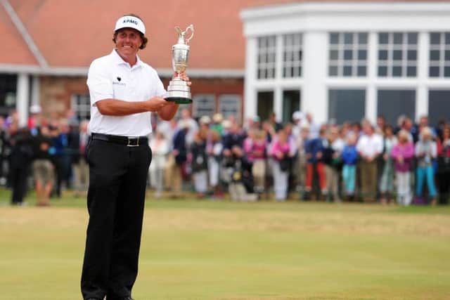 Phil Mickelson: Muirfield glory. Picture: Ian Rutherford