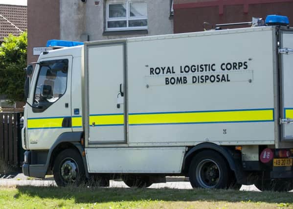 The bomb disposal squad was called to the incident in Dunoon. Picture: Jane Barlow
