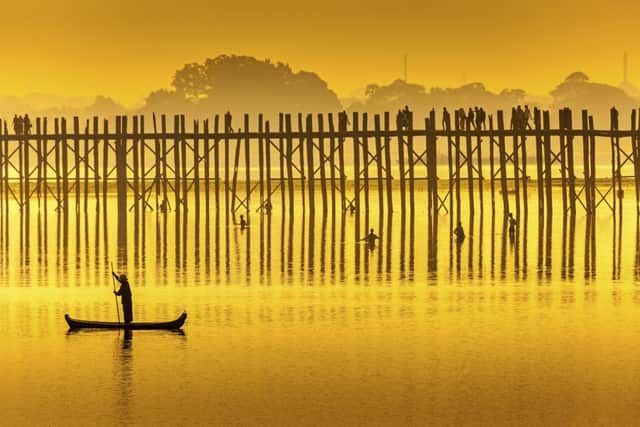 Sunset at U Bein bridge, Myanmar. Picture: Contributed