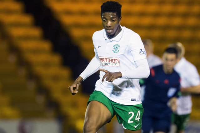 Dominique Malonga scored his first goal in two months in Wednesdays win at Livingston. Picture: SNS Group