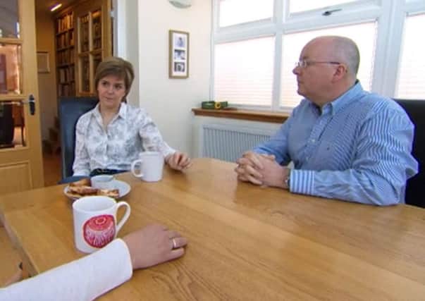 Stills from a STV Spotlight interview with Nicola Sturgeon and her husband Peter Murrell. Picture: STV