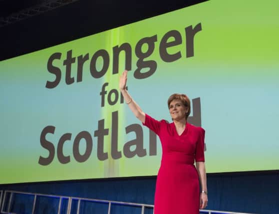 Nicola Sturgeon pictured at the SNP Party Conference in Glasgow in March. Picture: Robert Perry