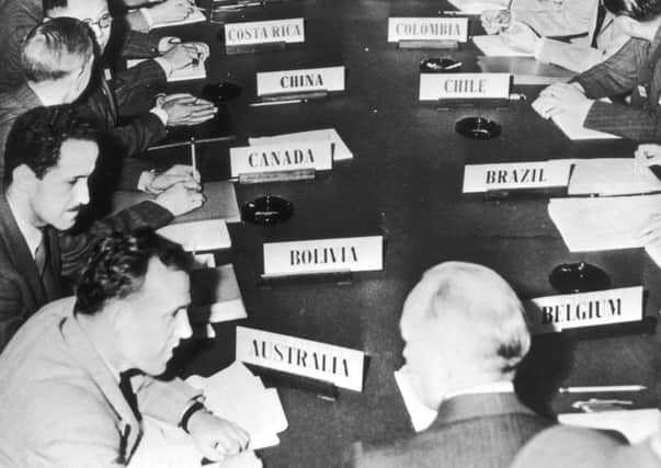 On this day in 1945 delegates of 45 countries met in San Francisco to organise the United Nations. Picture: Getty