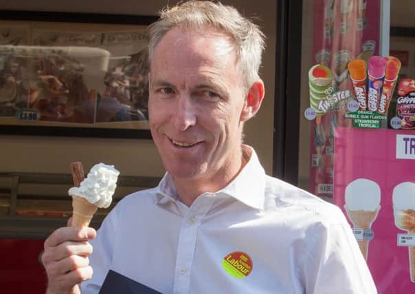 Jim Murphy on the campaign trail during what will surely be known in years to come as the 'Ice Cream Election'. Picture: Hemedia