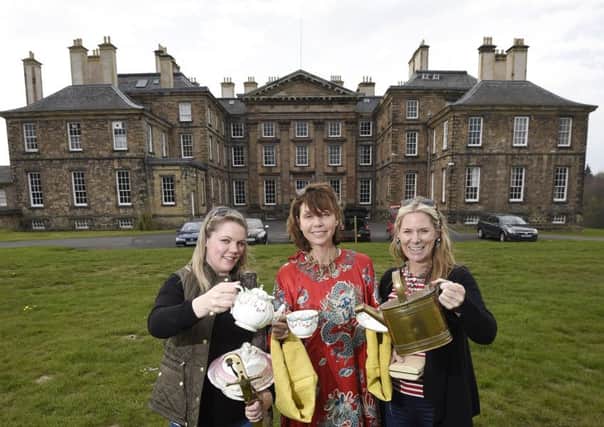 Claire Pomphrey of Elizabeth Finn Care, stallholder Lucy Wood and organiser Tamara Whitson show off their wares. Picture: Greg Macvean