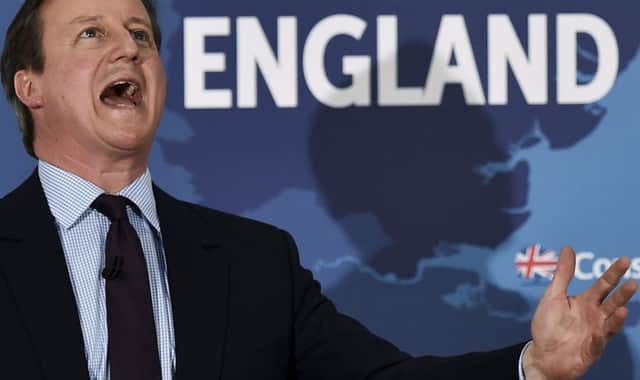 Cameron courted English voters, promising to give English lawmakers greater powers. Picture: Getty