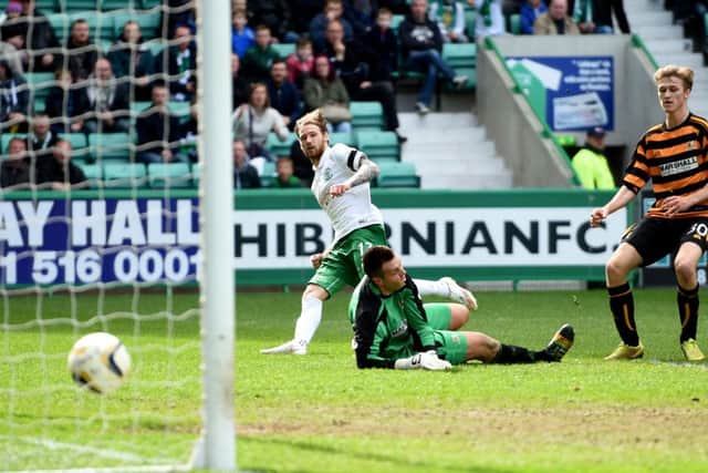 On-loan Martin Boyle opened the scoring against Alloa at Easter Road on Saturday. Picture: SNS