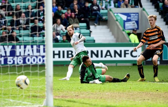 On-loan Martin Boyle opened the scoring against Alloa at Easter Road on Saturday. Picture: SNS