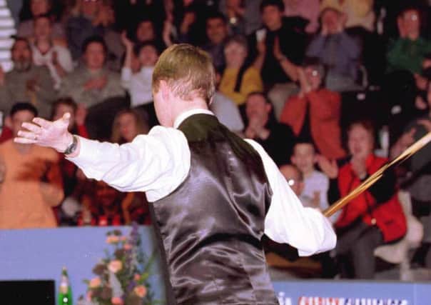 On this day in 1995 Stephen Hendry became the third player to score a maximum 147 break at the world championships. Picture: PA
