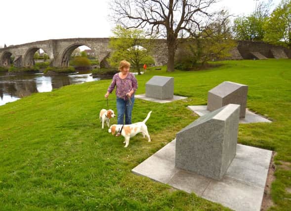 The plinths mark the site of the Battle of Stirling Bridge. Picture: Mike Day