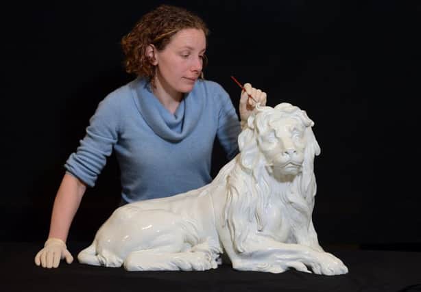 This 18th century porcelain lion is one of thousands of objects due to go on show at the National Museum of Scotland. Picture: Neil Hanna