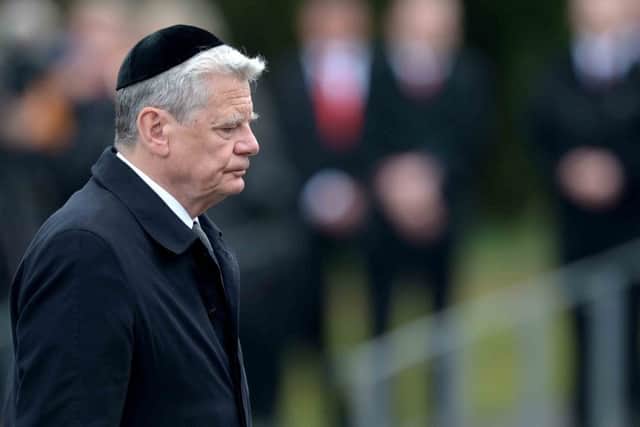 German president Gauck paid tribute to British liberators. Picture: Getty