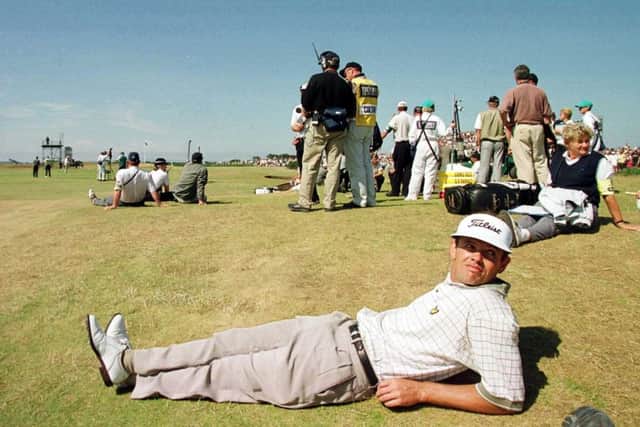 Slow play holds up Andrew Coltart as he waits on the fifth tee at St Andrews during the Open Championsip in 2000. Picture: Harry How/ALLSPORT