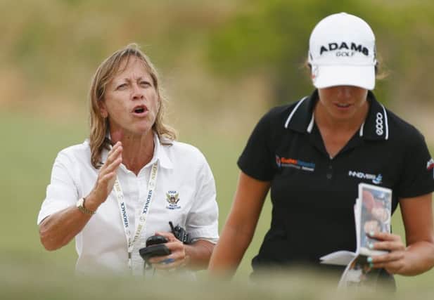 A US Women's Open competitor is warned about slow play. Picture: Getty