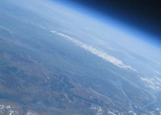A photo taken from the Anemoi Project high-altitude balloon. Picture: Adrienne Macartney/Facebook