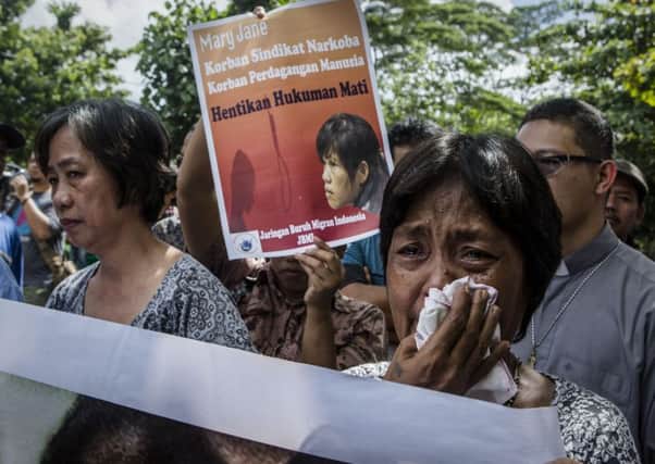 Family members of some of the drug traffickers to be executed outside prison. Picture: Getty