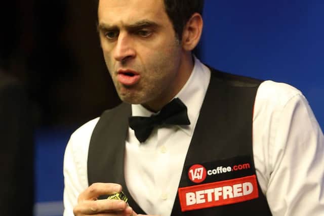 Ronnie O'Sullivan in action against Matthew Stevens at the Crucible Theatre, Sheffield. Picture: PA