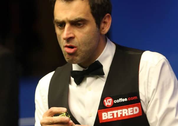 Ronnie O'Sullivan in action against Matthew Stevens at the Crucible Theatre, Sheffield. Picture: PA