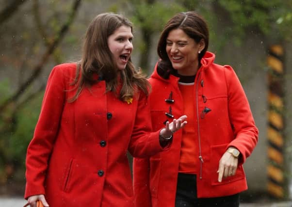Candidate Jo Swinson and Miriam Gonzalez Durantez (right). Picture: PA