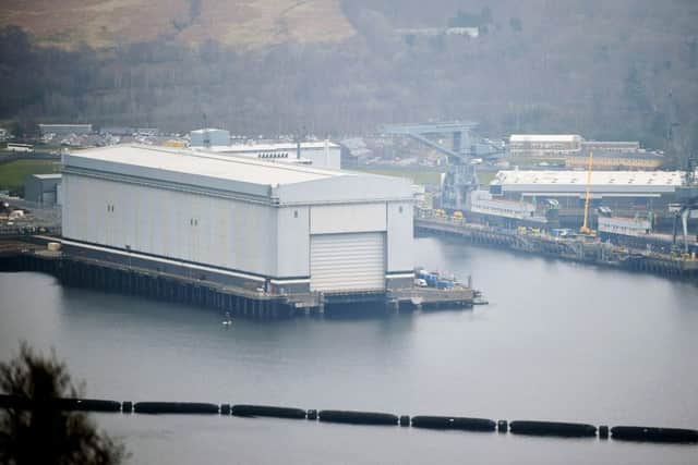 A general view of the Faslane submarine base. Picture: Getty