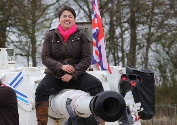 Scottish Conservatives leader Ruth Davidson pledges her support to Trident. Picture: HeMedia