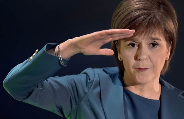 Nicola Sturgeon delivers a speech marking the start of the final week of campaigning. Picture: Getty
