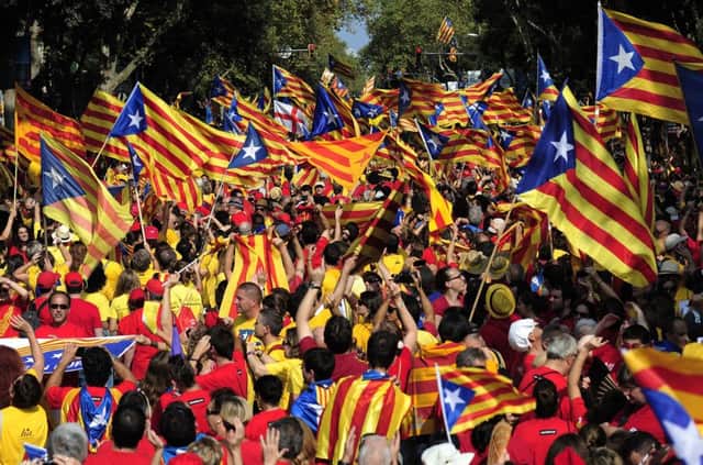 While Scots Nats identify with other independence movements, such as Catalans, our closest neighbours are denied the same. Picture: Getty