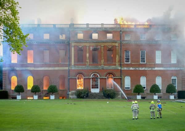 The National Trust tweeted Everyone who was in the house is safe, well update you as we know more. Picture: SWNS