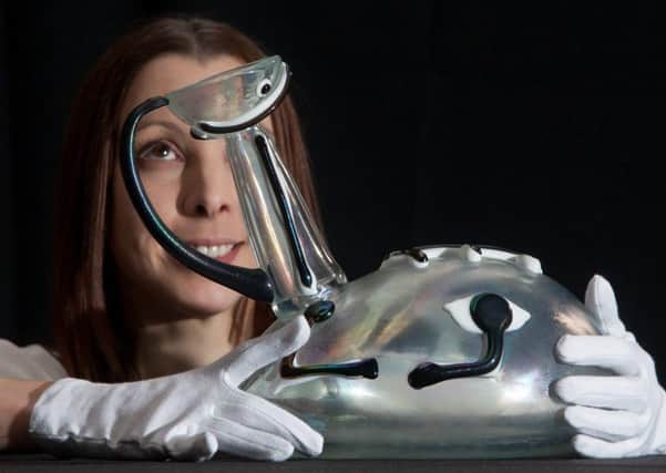 Sarah Rothwell, assistant curator of modern and contemporary design with a rare Picasso glass sculpture, called Capra, at the National Museum Scotland in Edinburgh. Picture: Hemedia
