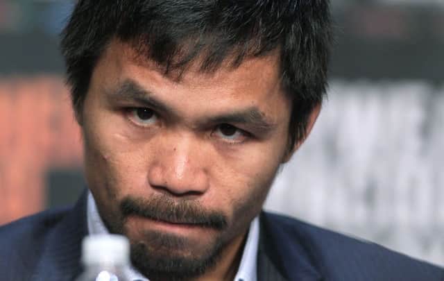 Manny Pacquiao stands to earn £66m this weekend. Picture: AFP/Getty