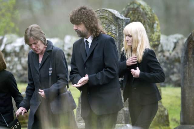 David Methven at his mother's funeral. Picture: Perthshire Picture Agency
