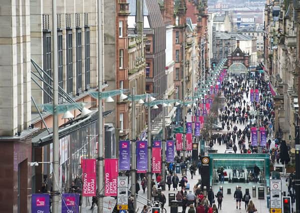 Glasgow's Buchanan Street. Scotland's population has reached its highest-ever level. Picture: John Devlin