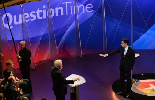 Labour leader Ed Miliband takes part in a special BBC Question Time programme last night. Picture: PA