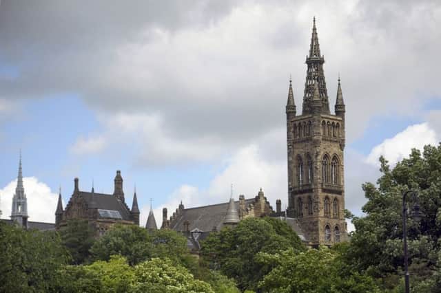 Glasgow University fined the student for sending a threatening message to another student on social media. Picture: John Devlin