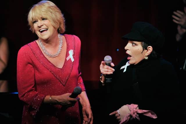 Having fun with sister Liza Minnelli at a cancer charity fundraiser in New York. Picture: Getty