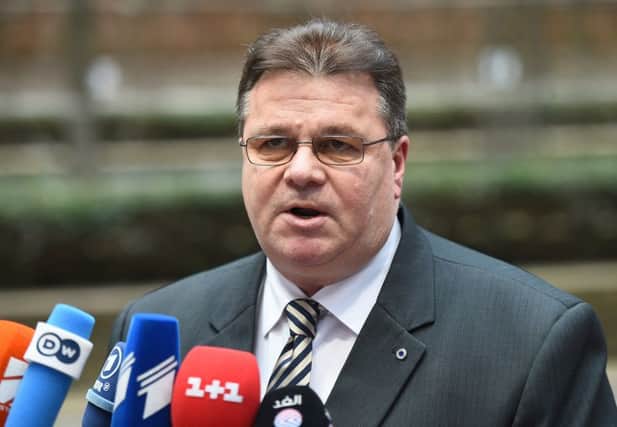 Linas Linkevicius says Russia has violated UN law. Picture: AFP/Getty