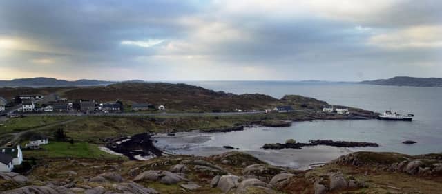 A CalMac Ferry at the jetty in Fionnphort on the Isle of Mull . Picture: Robert Perry